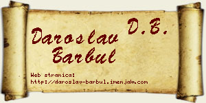 Daroslav Barbul vizit kartica